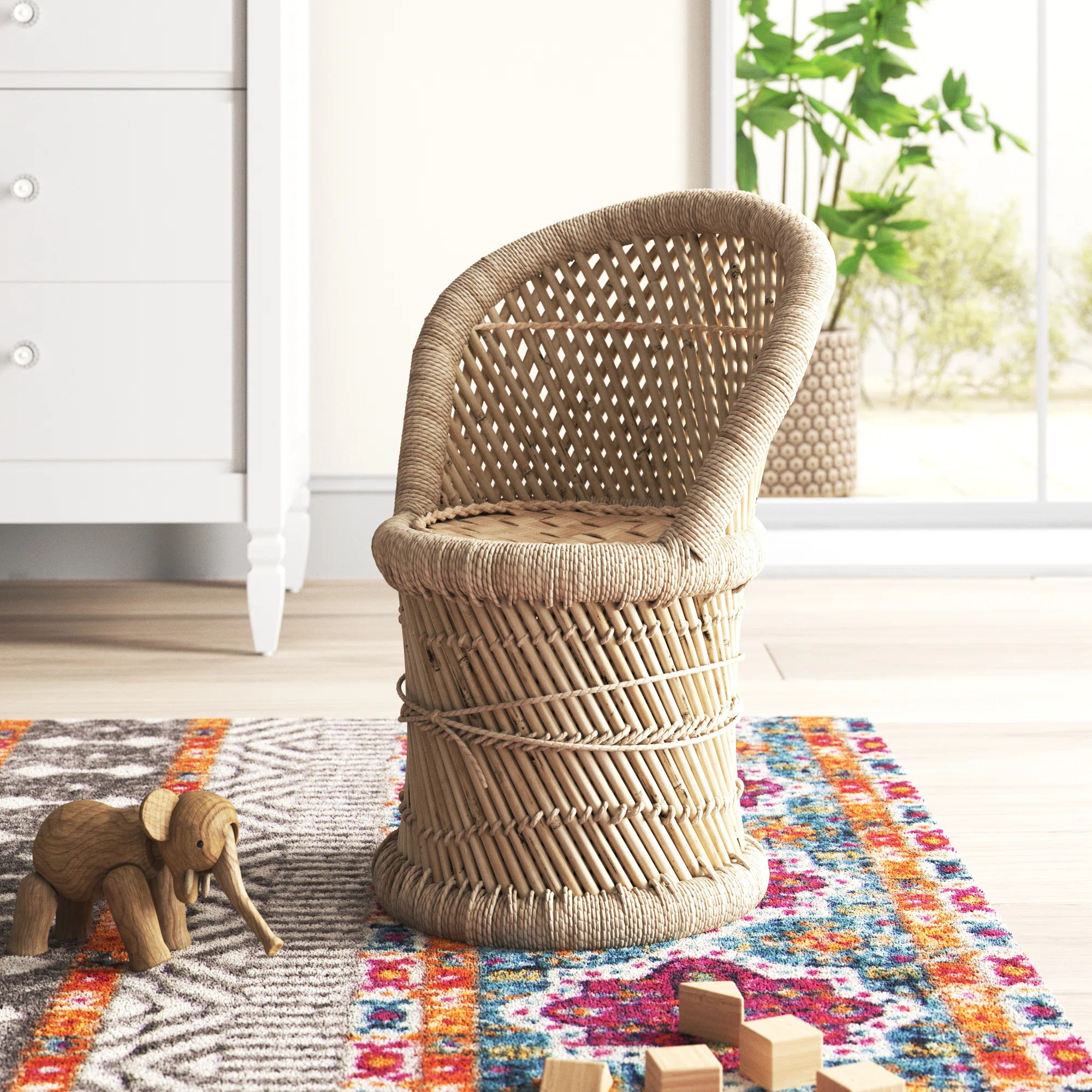 Jaheim Kids 12'' Wood Desk Or Activity Chair Chair and Ottoman | Wayfair North America