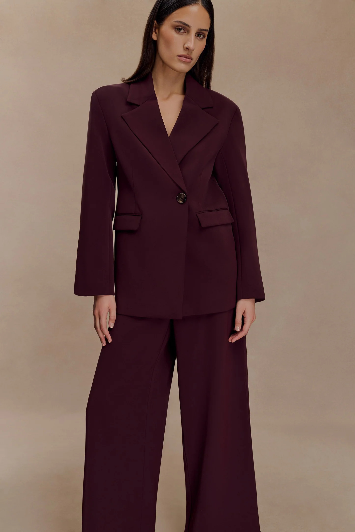 Mateo Oversized Blazer - Mahogany | Meshki UK