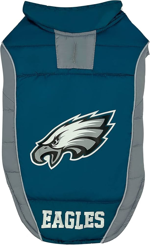 NFL Philadelphia Eagels Puffer Vest for Dogs & Cats, Size Small. Warm, Cozy, and Waterproof Dog C... | Amazon (US)