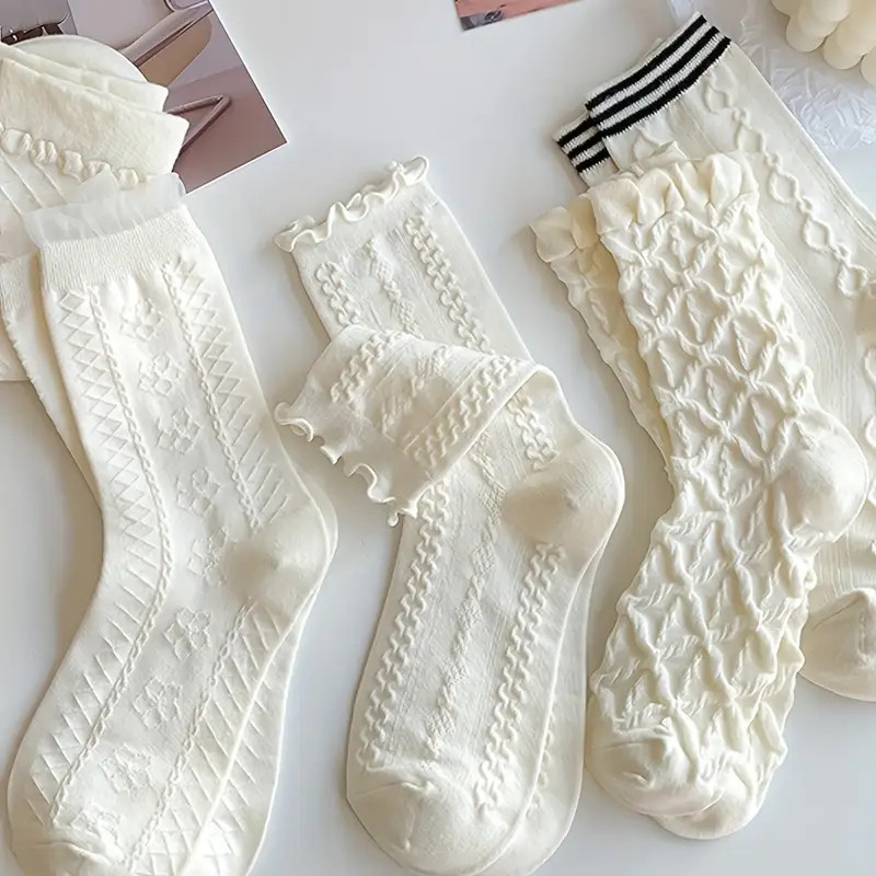 3d Textured Socks Sweet Cute Lettuce Trim Socks Women's - Temu | Temu Affiliate Program