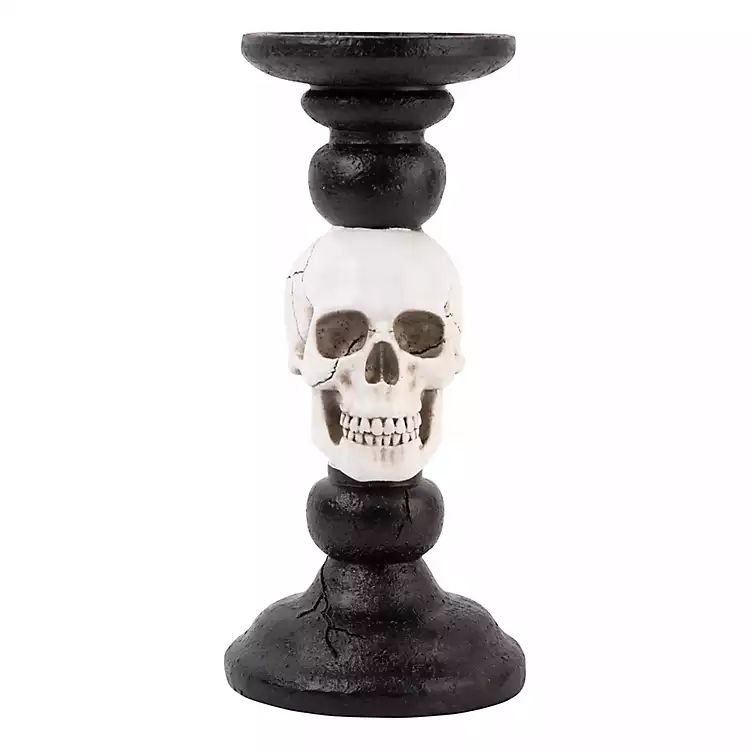 New! Halloween Skull Pillar Candle Holder, 9 in. | Kirkland's Home