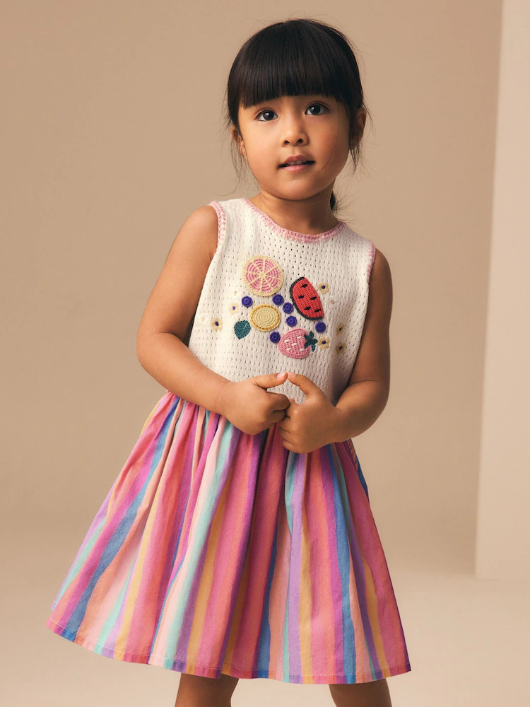 Rainbow Fruit Embroidered Dress (3mths-7yrs) | Next US
