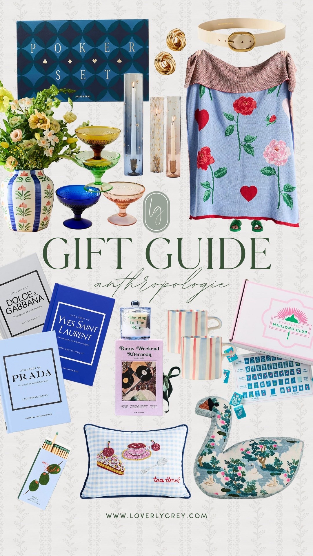 Anthropologie gift guide for the women in your life! Great items like new glassware, coffee table book, and a poker set! I also love the coffee mugs, celestial candle stick holders, and swan pillow! 

#LTKGiftGuide #LTKHoliday #LTKSeasonal