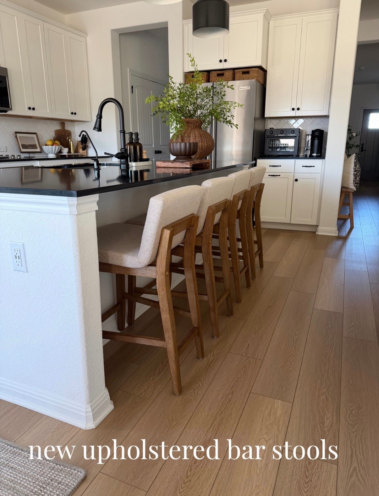 Sneak peek of my new bar stools 👏🏼

I was craving a change in our kitchen + I’m loving these new bar stools we bought from Wayfair! 😍

Bar stools, kitchen island, kitchen styling, clean kitchen, kitchen chair and dining

#LTKHome #LTKSaleAlert