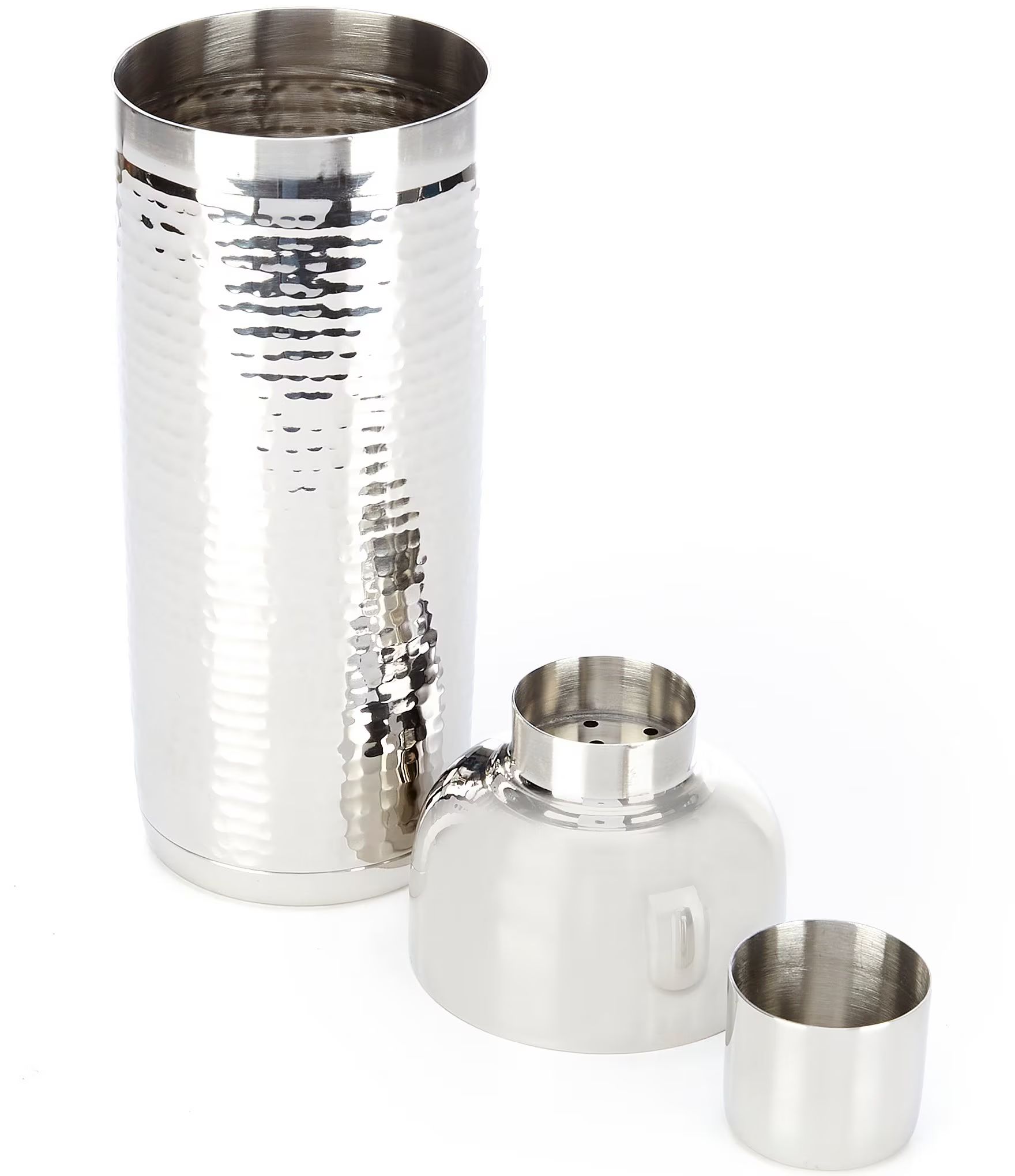 Modern Stainless Steel Hammered Cocktail Shaker | Dillards