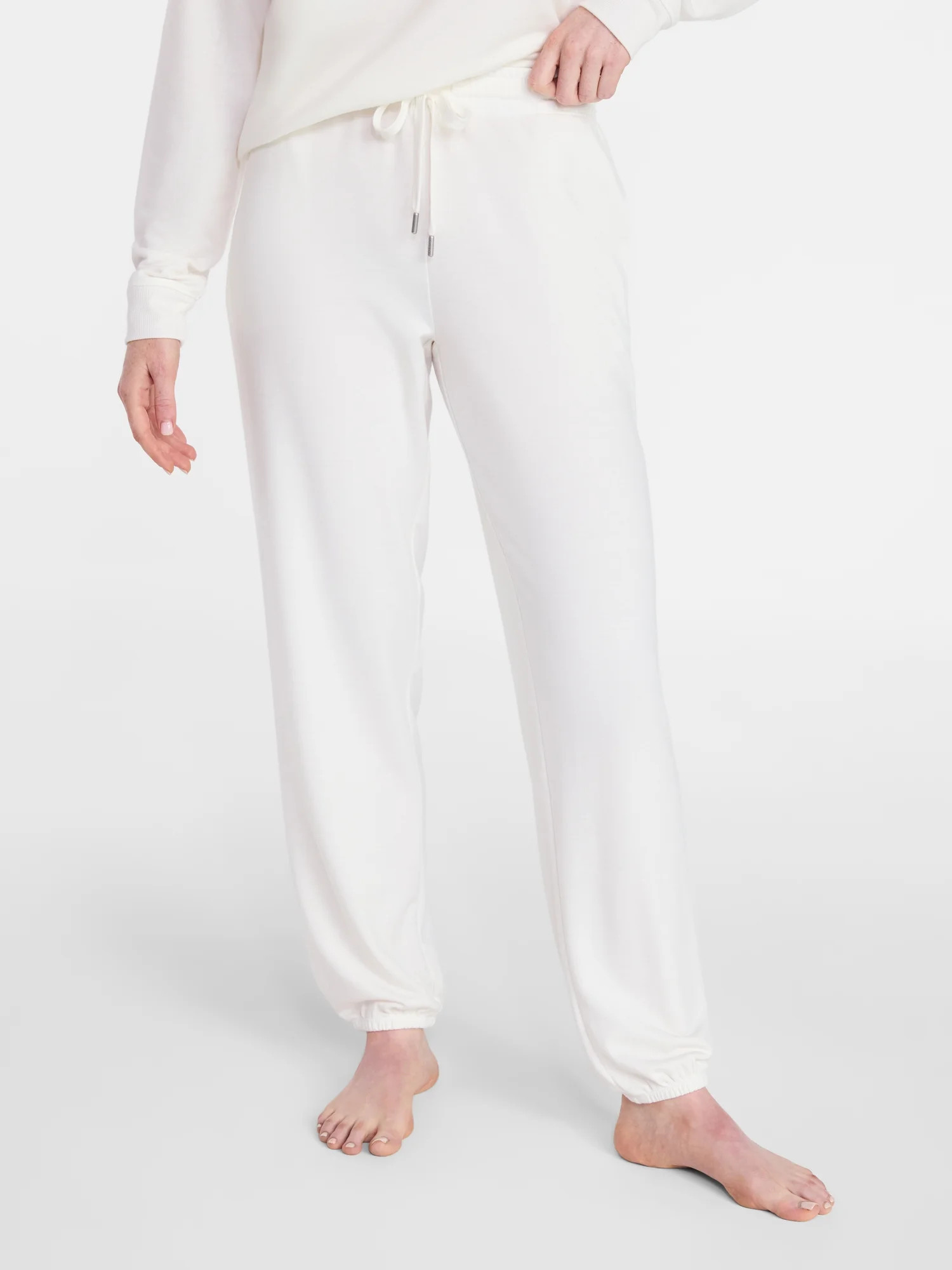 Joyspun Women's French Terry Knit Bridal Jogger Sleep Pants, 29'' Inseam, Sizes XS-3X | Walmart (US)