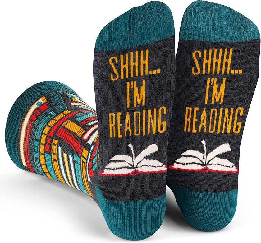 Lavley Shhh I'm Reading Socks | Amazon (US)