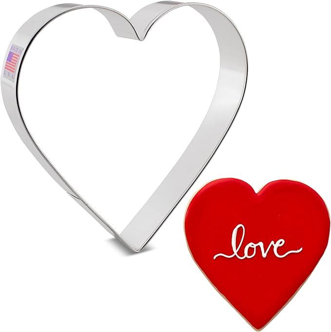 Extra Large Heart Premium Valentine Cookie Cutter, 5" Made in USA by Ann Clark | Amazon (US)
