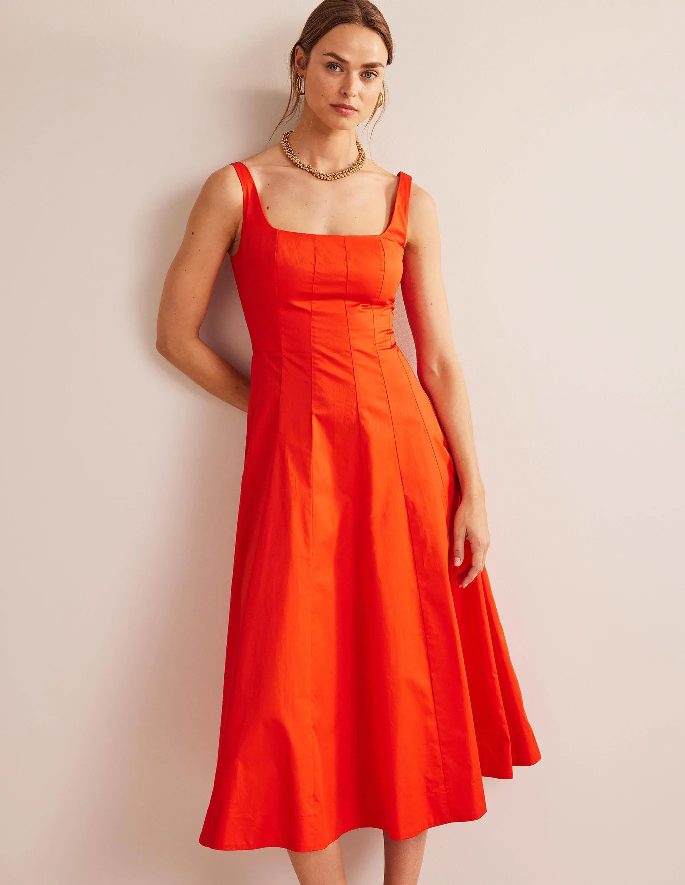 Sleeveless Panelled Midi Dress | Boden UK