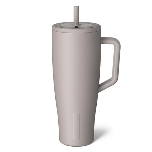 BrüMate Era 40 oz Tumbler with Handle and Straw | 100% Leakproof Insulated Water Bottle Tumbler with Lid and Flexible SoftSip Straw | Made of Stainless Steel | Cup Holder Friendly | 40oz (Mocha) | Amazon (US)