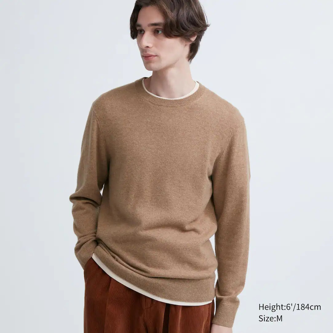 100% CASHMERE CREW NECK JUMPER | UNIQLO (UK)