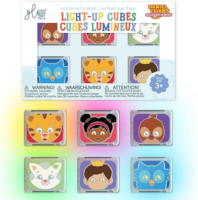Glo Pals Water-Activated Light-Up Cubes for Bathtime and Sensory Play - Includes 6 Reusable Light... | Amazon (US)