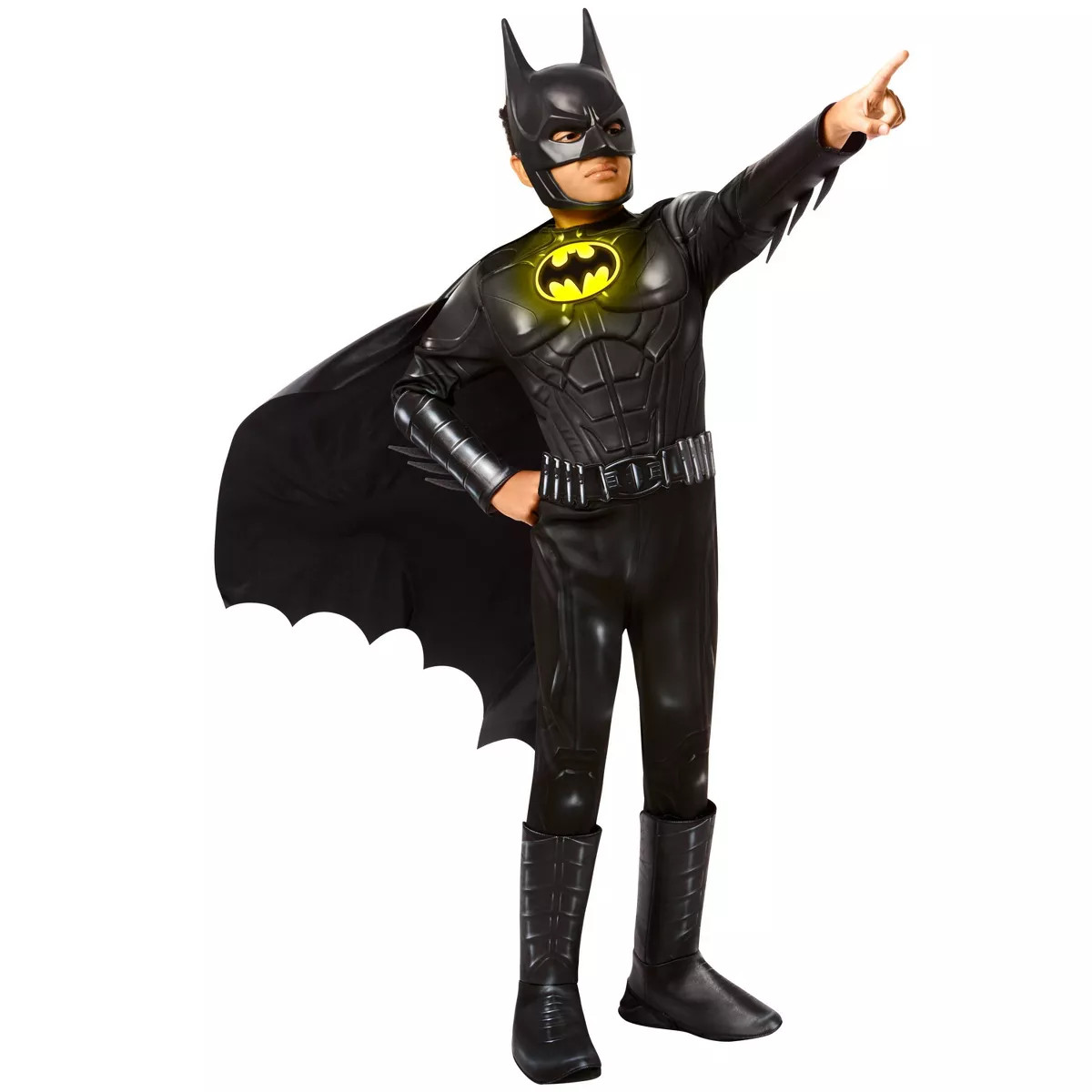 Kids' DC Comics Batman Deluxe Light Up Halloween Costume Jumpsuit with Mask | Target