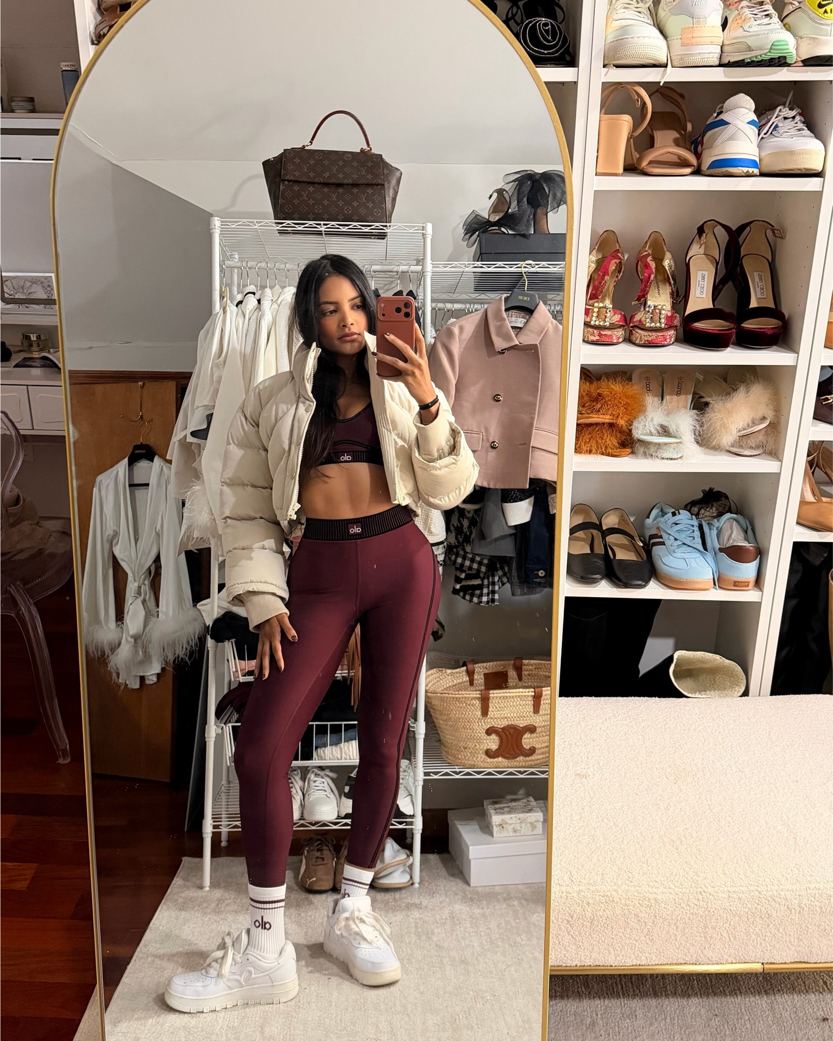 In her gym era with Alo yoga. This burgundy set is absolutely stunning #aloyoga #alo #gymoutfit #pilatesoutfit #burgundystyle 

#LTKFindsUnder50 #LTKFindsUnder100 #LTKActive