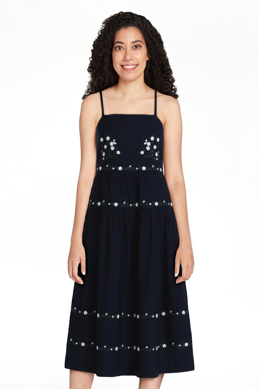 Free Assembly Women's and Women's Sleeveless Embroidered Midi Dress, Sizes XS-4X | Walmart (US)