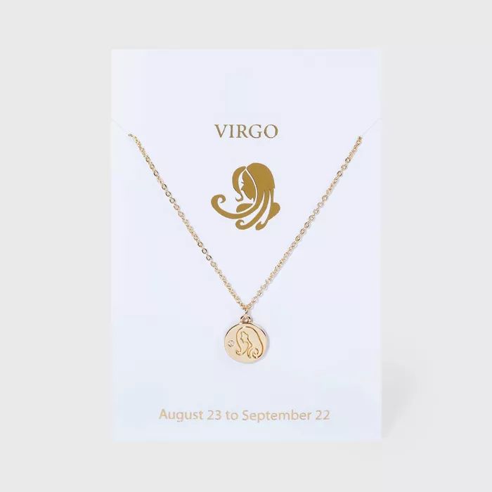 Zodiac Charm Necklace - Gold | Target
