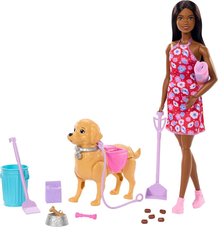 \u200bBarbie Walk & Potty Pup Toy Set with Barbie Brooklyn Doll | Amazon (CA)