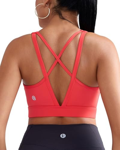RUNNING GIRL High Impact Sports Bras for Women, High Support Red Sports Bra Moulded Cup Strappy Sports Bras(3060 Red M) | Amazon (US)