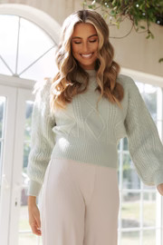 Meena Knit Sweater - Mint | Petal & Pup (US)