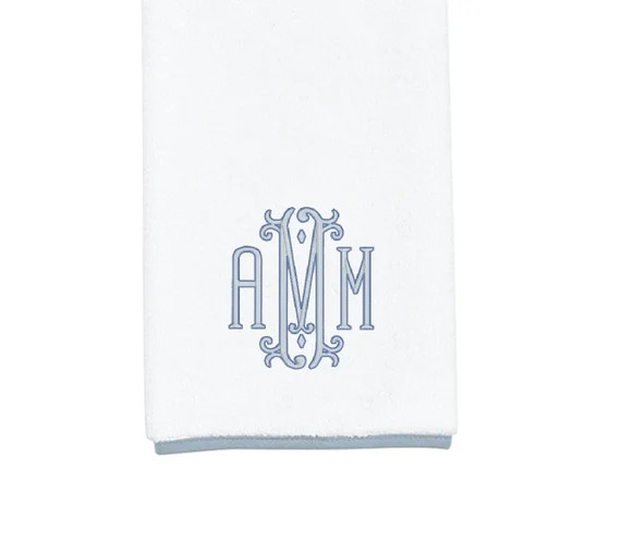 Blue Border Towel | Etsy (US)