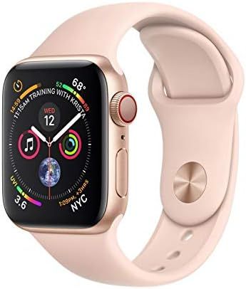 Apple Watch Series 4 (GPS + Cellular, 44MM) - Gold Aluminum Case with Pink Sand Sport Band (Renewed) | Amazon (US)