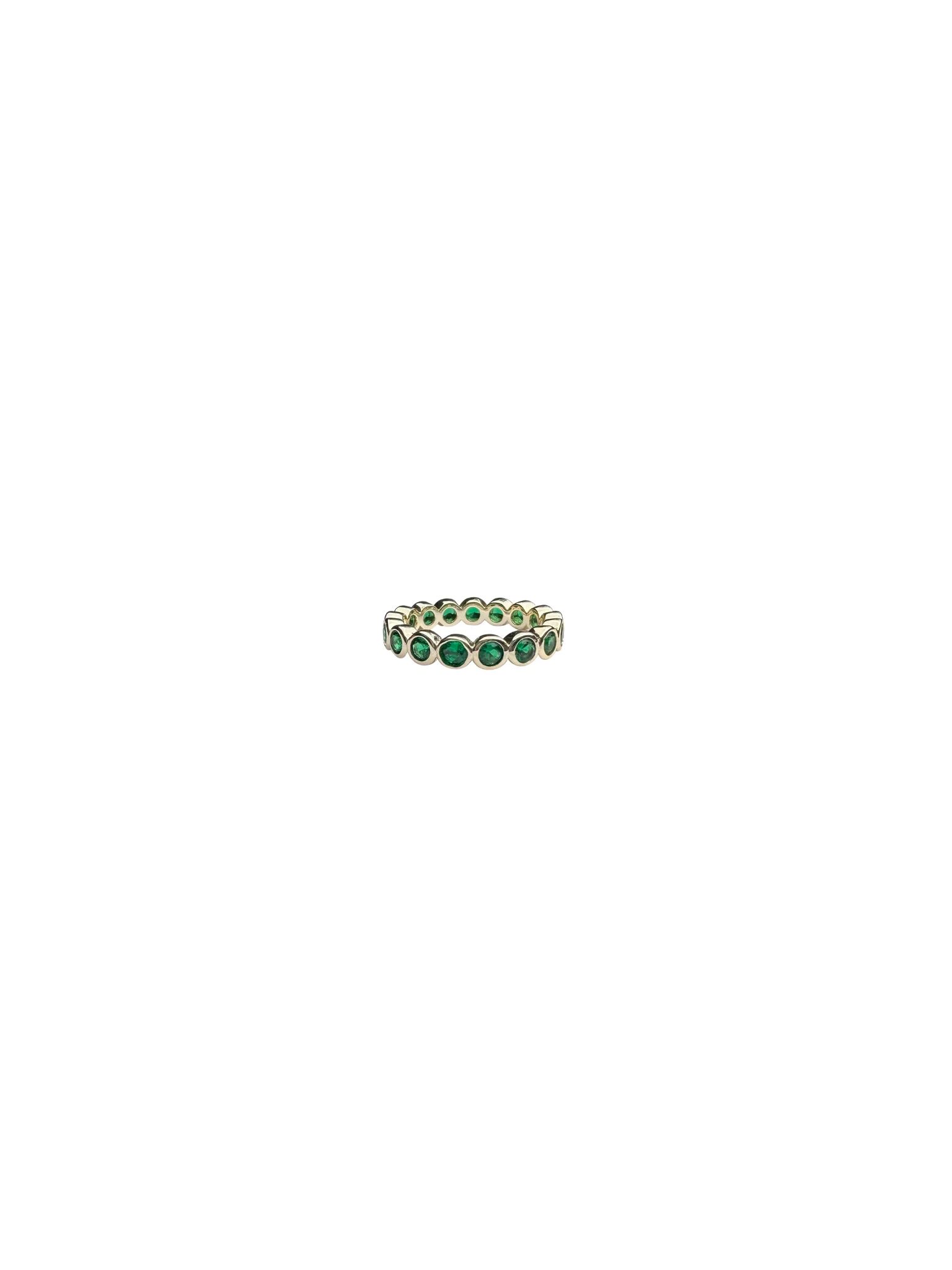 Emerald Bezel Band | Nicola Bathie Jewelry