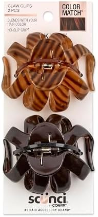 Scunci by Conair jaw claw clips - hair accessories for women - claw clips for thick hair - claw c... | Amazon (US)