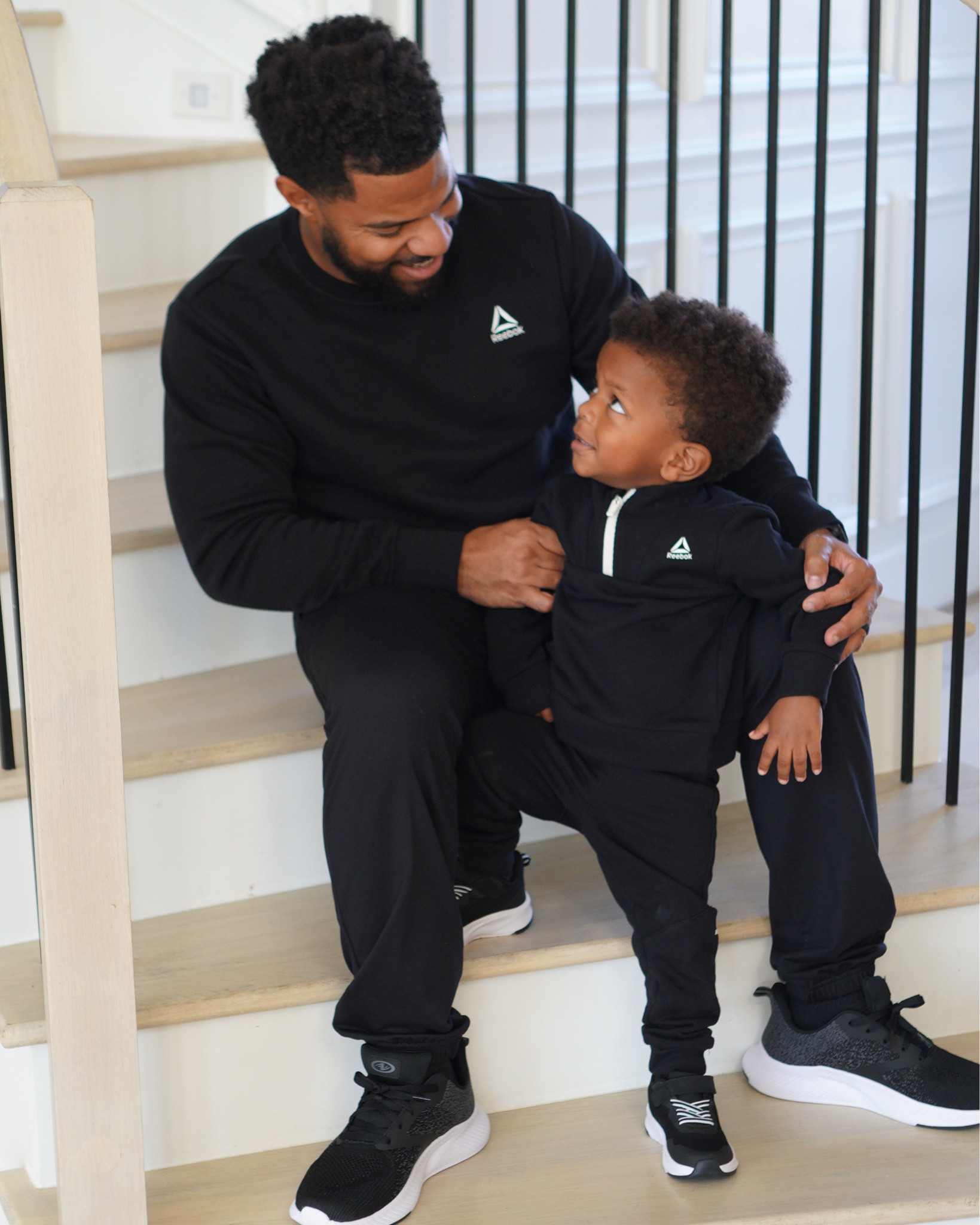 Leading with style and loving every minute of it in our similar @reebok fleece sets from @walmartfashion! Not only do we look sharp, but the quality and comfort make it perfect for both playtime and lounging. It’s all about finding the right balance between style and value—this set delivers on both! Head over to Walmart and buy your look today.  #WalmartPartner #WalmartFashion
