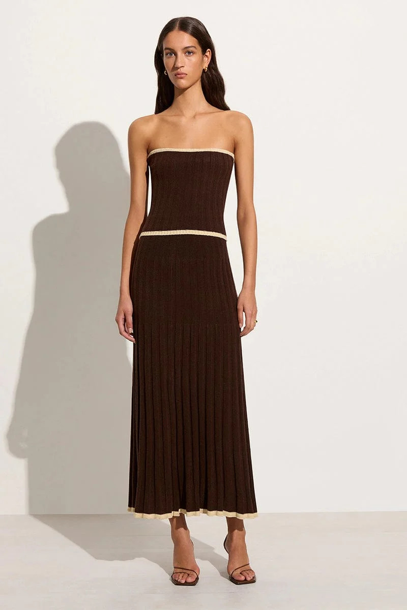 Mona Knit Skirt Coffee | Faithfull (AU)