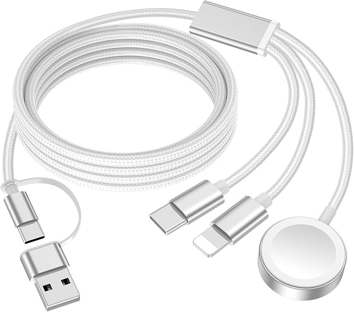 Travel Essentials for Apple Watch Charger,iPhone Charger,3 in 2 Type C/Lightning/Magnetic Fast Ch... | Amazon (US)