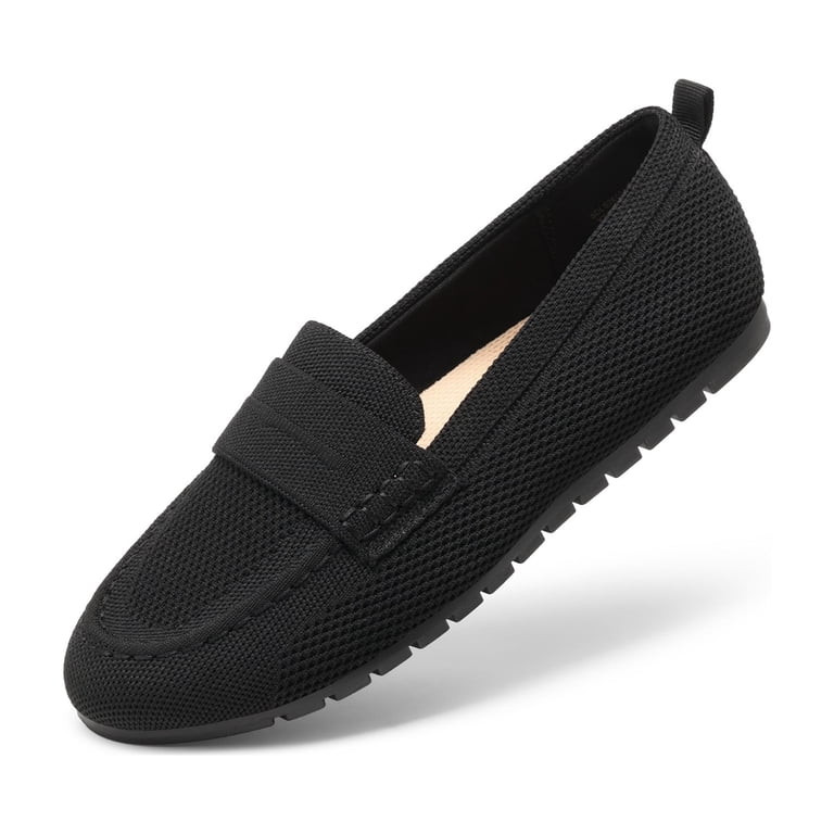 DREAM PAIRS Women's Knit Loafers Comfortable Arch Support Walking Shoes Lightweight Breathable Ca... | Walmart (US)