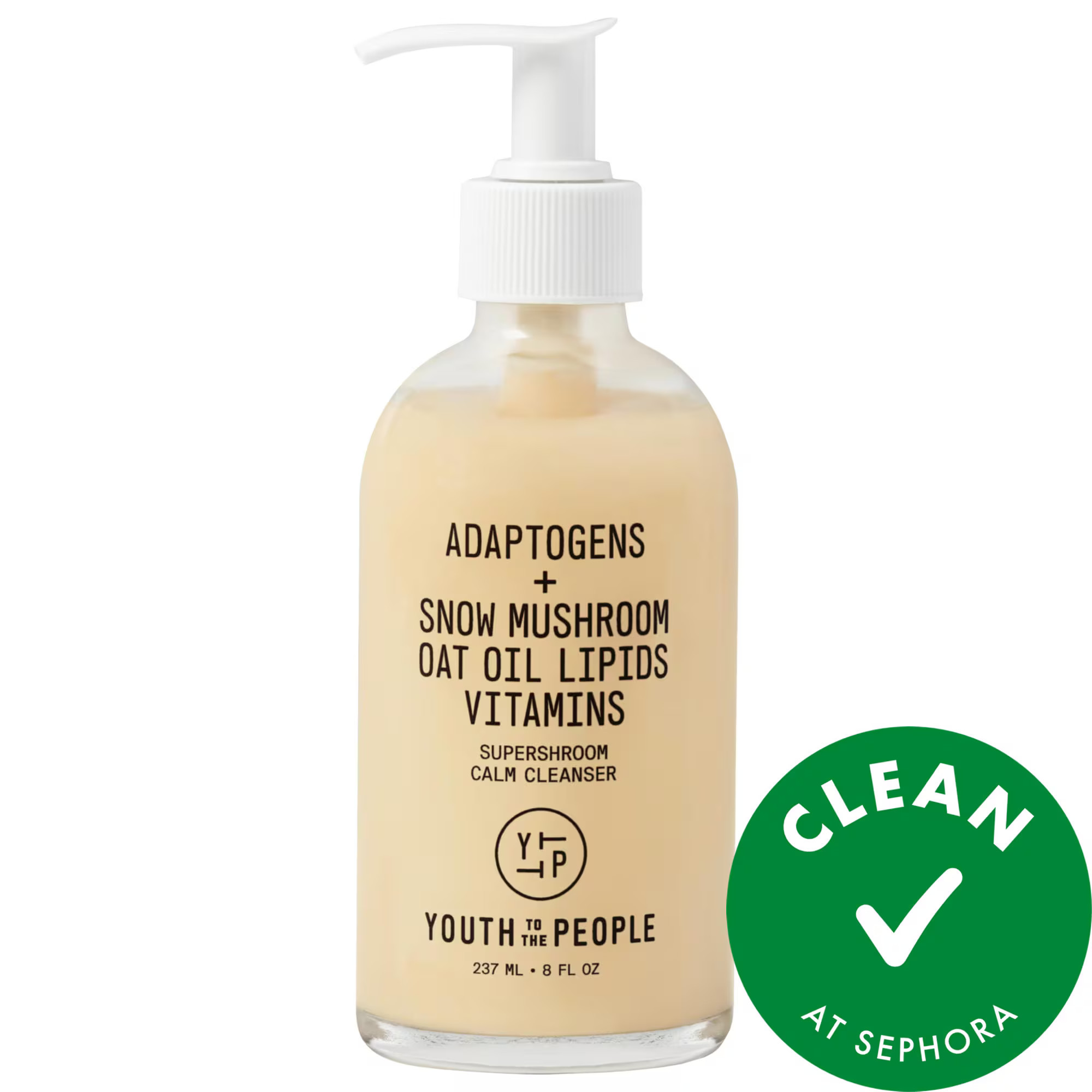 Youth To The People Supershroom Calming Face Cleanser with Peptides for Sensitive & Dry Skin 8 oz/237 ml | Sephora (US)