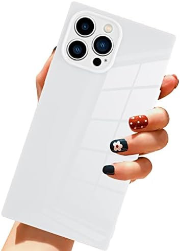 LSL for iPhone 13 Pro Max Case Square White Soft TPU Bumper Anti-Drop Anti-Scratch Shock Absorpti... | Amazon (US)