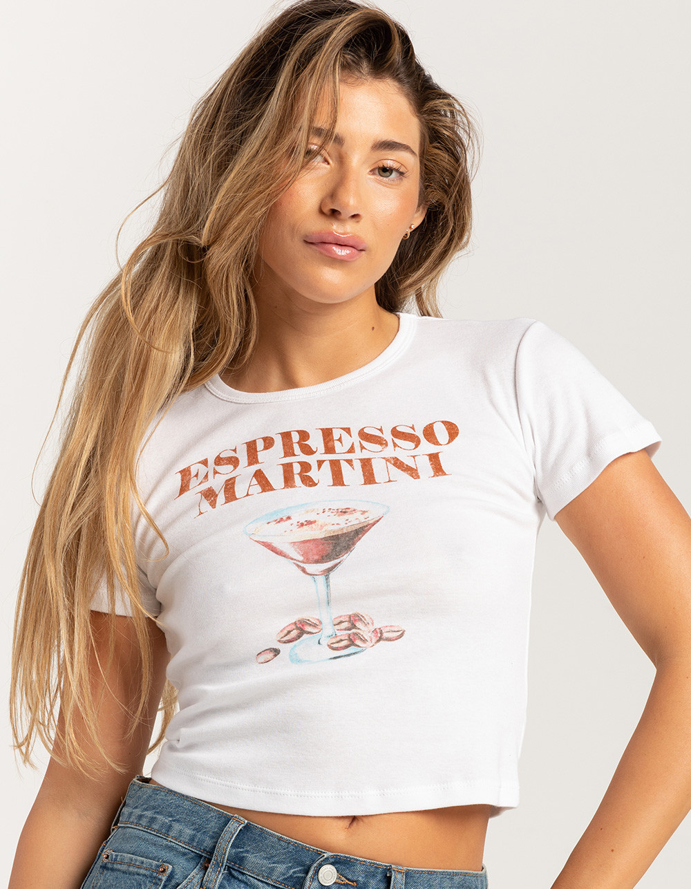RSQ Womens Espresso Martini Baby Tee | Tillys