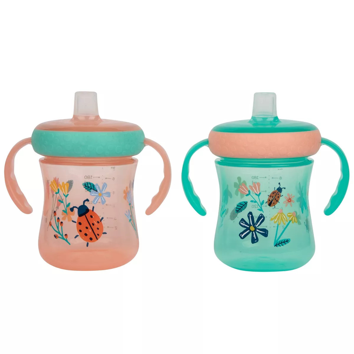 The First Years Soft Spout Trainer Cups - Lady Bug - 2pk/7oz | Target