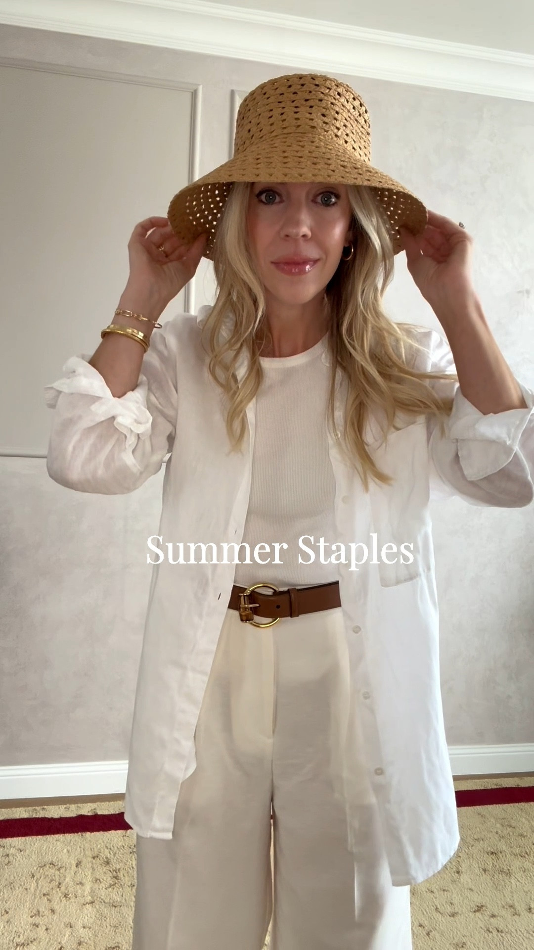 Summer outfit, summer staples, straw bucket hat, linen pants, white tank top, all white summer vacation outfitt

#LTKSaleAlert #LTKgrwm #LTKTravel