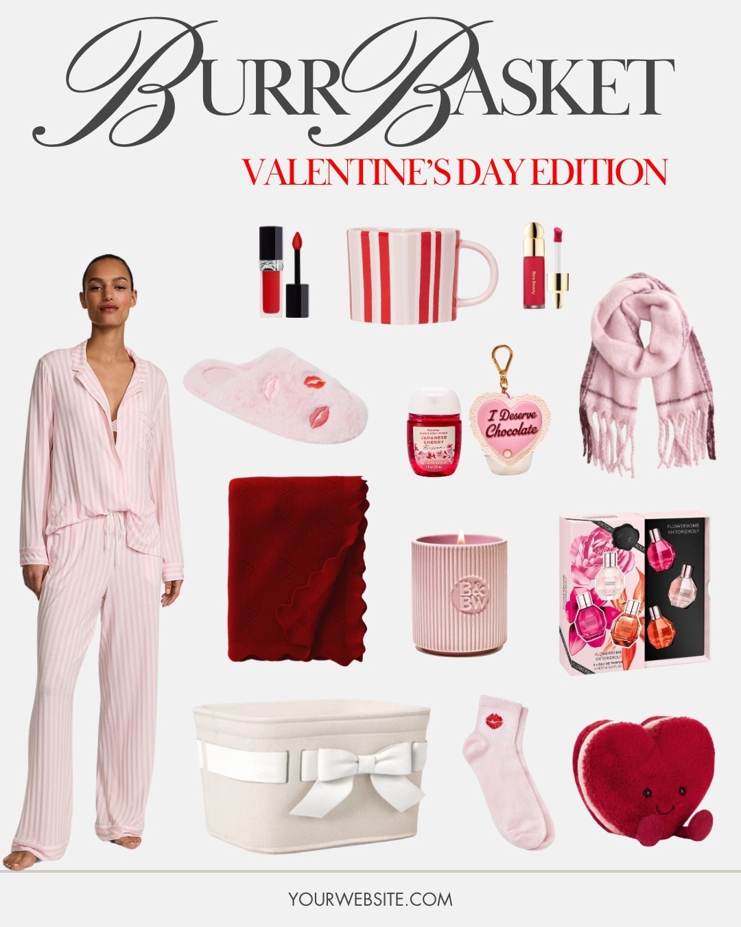 A balance of luxe and affordable goodies for this Valentine’s Day burr basket❤️✨

#ValentinesDay #BurrBasket #Valentine #Galentine #GiftsForHer #GiftBasket #ValentinesDayGift #GiftGuide #VictoriasSecret #Target #Dior #RareBeauty #Abercrombie #BathAndBodyWorks #Sephora #JellyCat

#LTKHoliday #LTKGiftGuide #LTKSeasonal