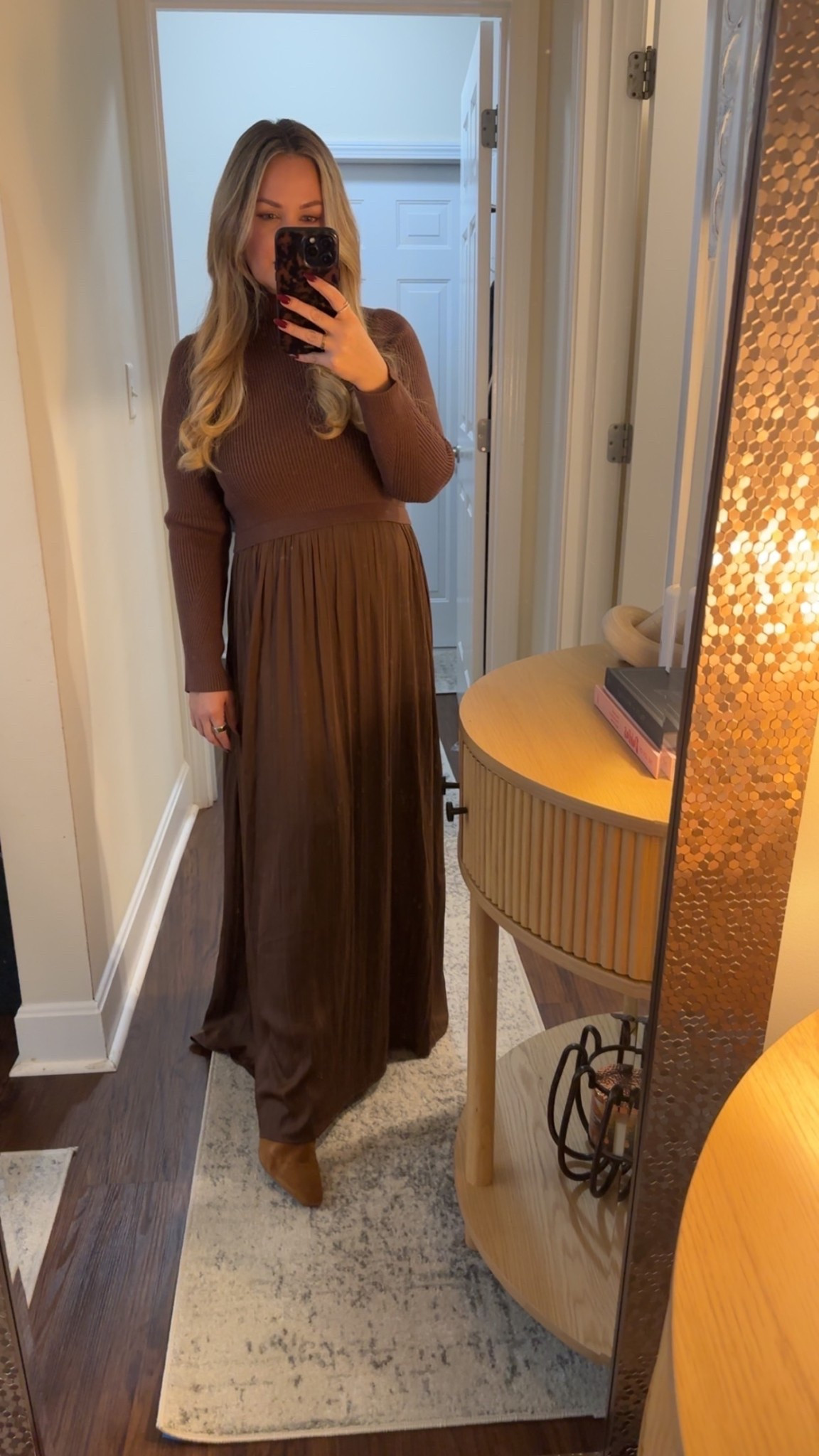 Anthropologie twofer dress in brown 
Fall photos outfit 
Fall booties on sale 
Boots on sale 
Family photo outfit 


#LTKSeasonal #LTKShoeCrush #LTKSaleAlert