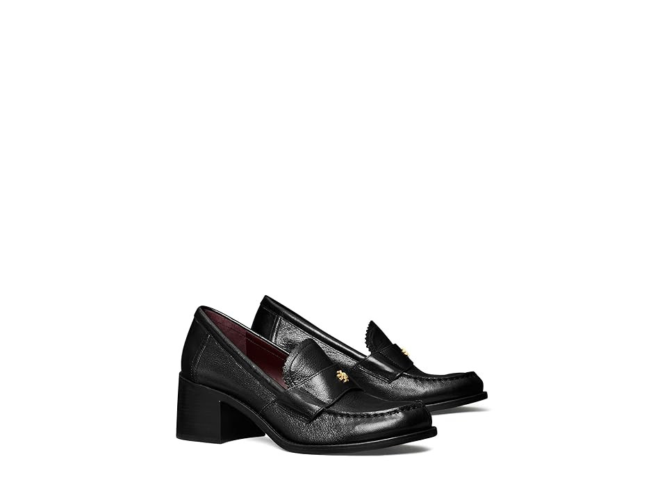 Tory Burch Classic Heeled Loafers 55MM High Women's Heels Perfect Black : 6.5 M, Leather | Zappos