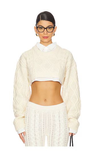 Sonny Knit Top in Cream | Revolve Clothing (Global)