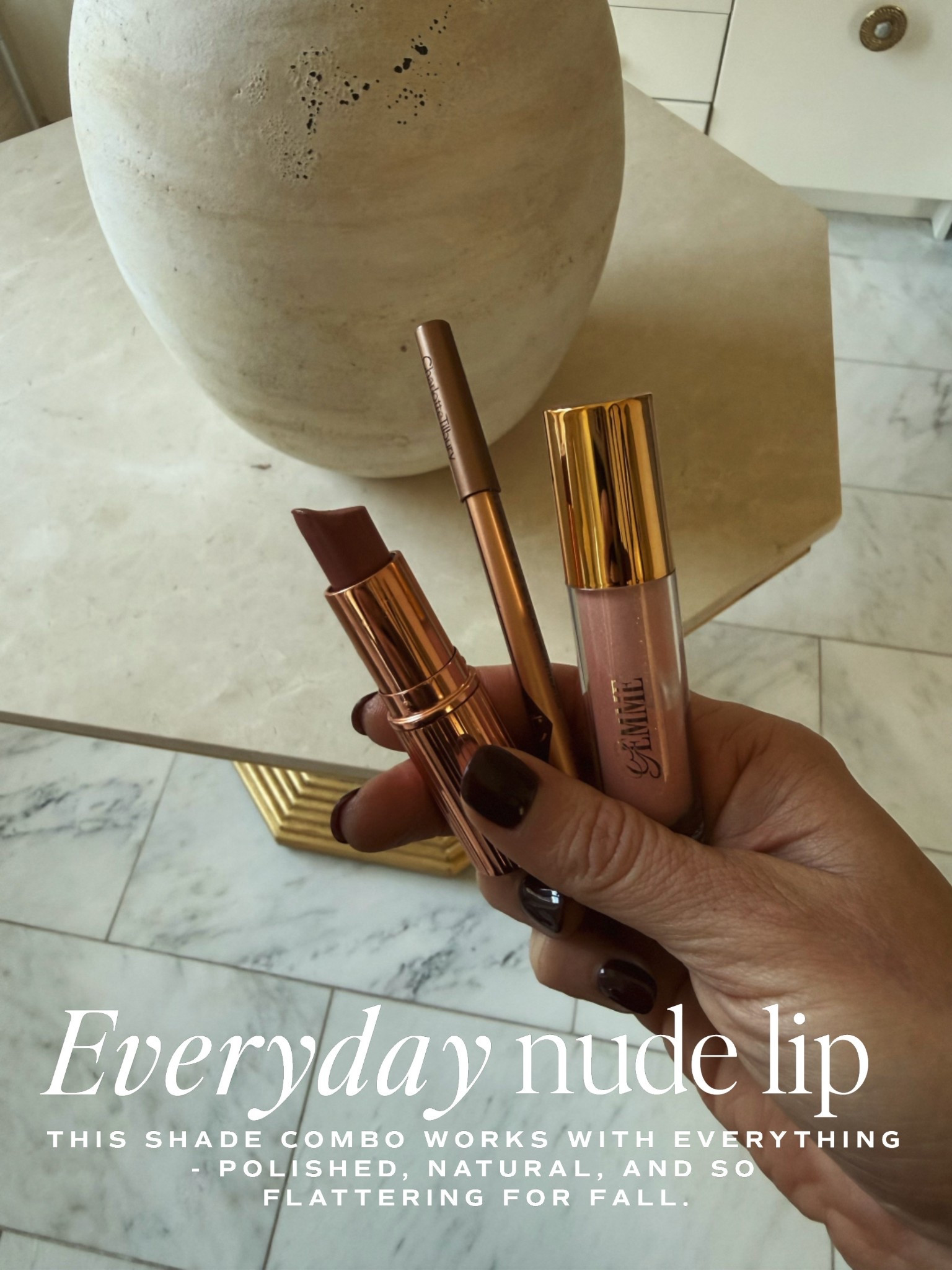 My everyday nude lip - love this combo. 
