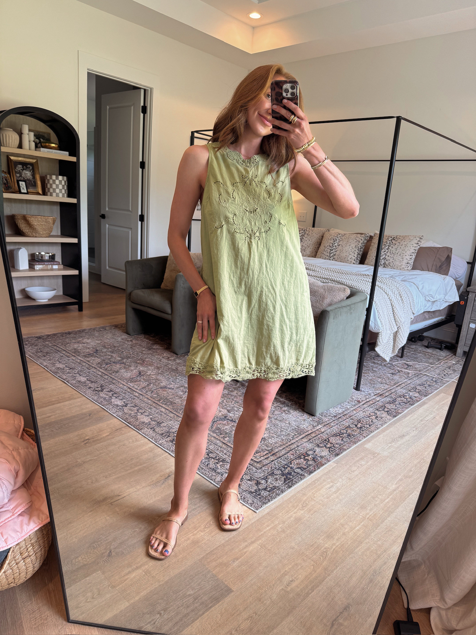 Cutie little mini dress from Target. This avocado green is in my color palette, and I'm just loving how it complements my features!!  

 #LTKdayinmylife #LTKgrwm #LTKootd