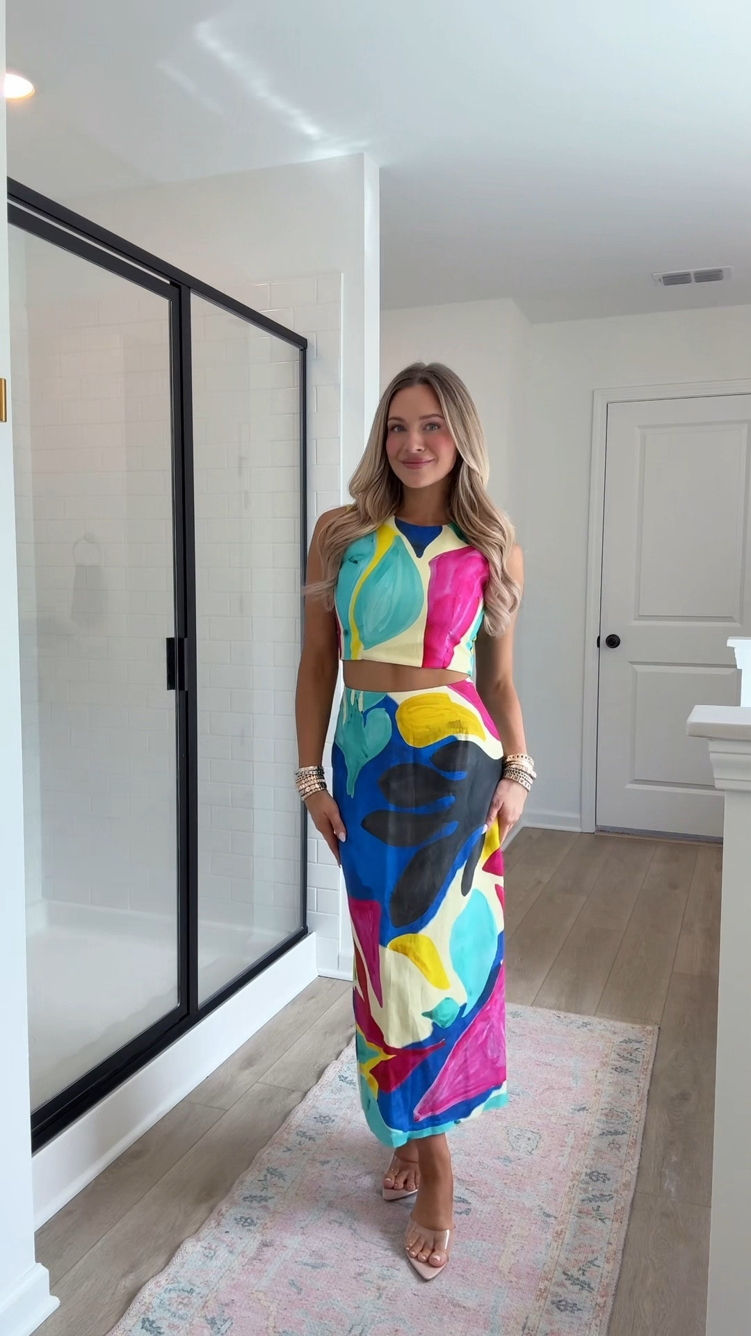 grwm <3 wearing the most fun Hunter Bell set 🩷💛🩵💙 so excited for the weekend!

#LTKgrwm #LTKMothersDay #LTKdayinmylife