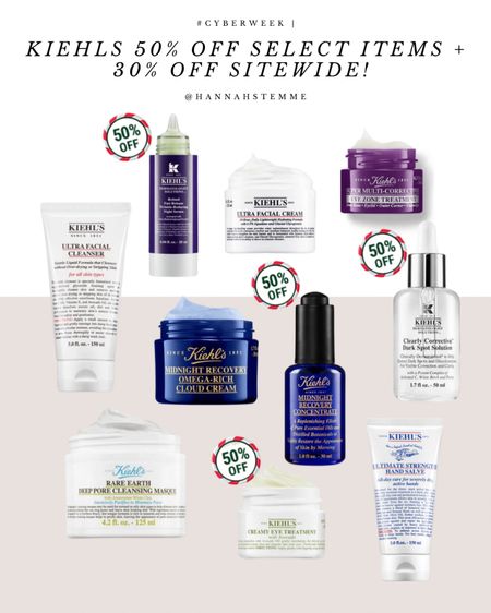 Kiehls cyber Monday sale! 50% off select items and everything else is 30% off!! These are my favorite items that I use daily!

#LTKCyberweek #LTKsalealert #LTKbeauty