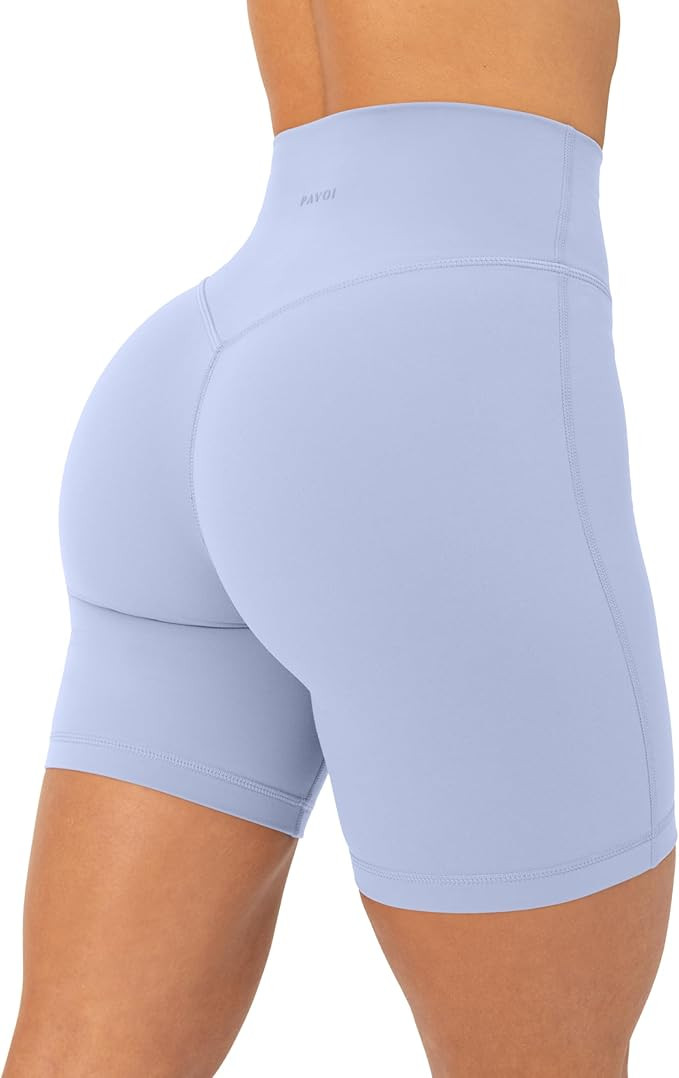 PAVOI ACTIVE Buttery Soft Yoga Workout Shorts for Women - High Waisted Butt Sculpting 4" & 6" Gym... | Amazon (US)