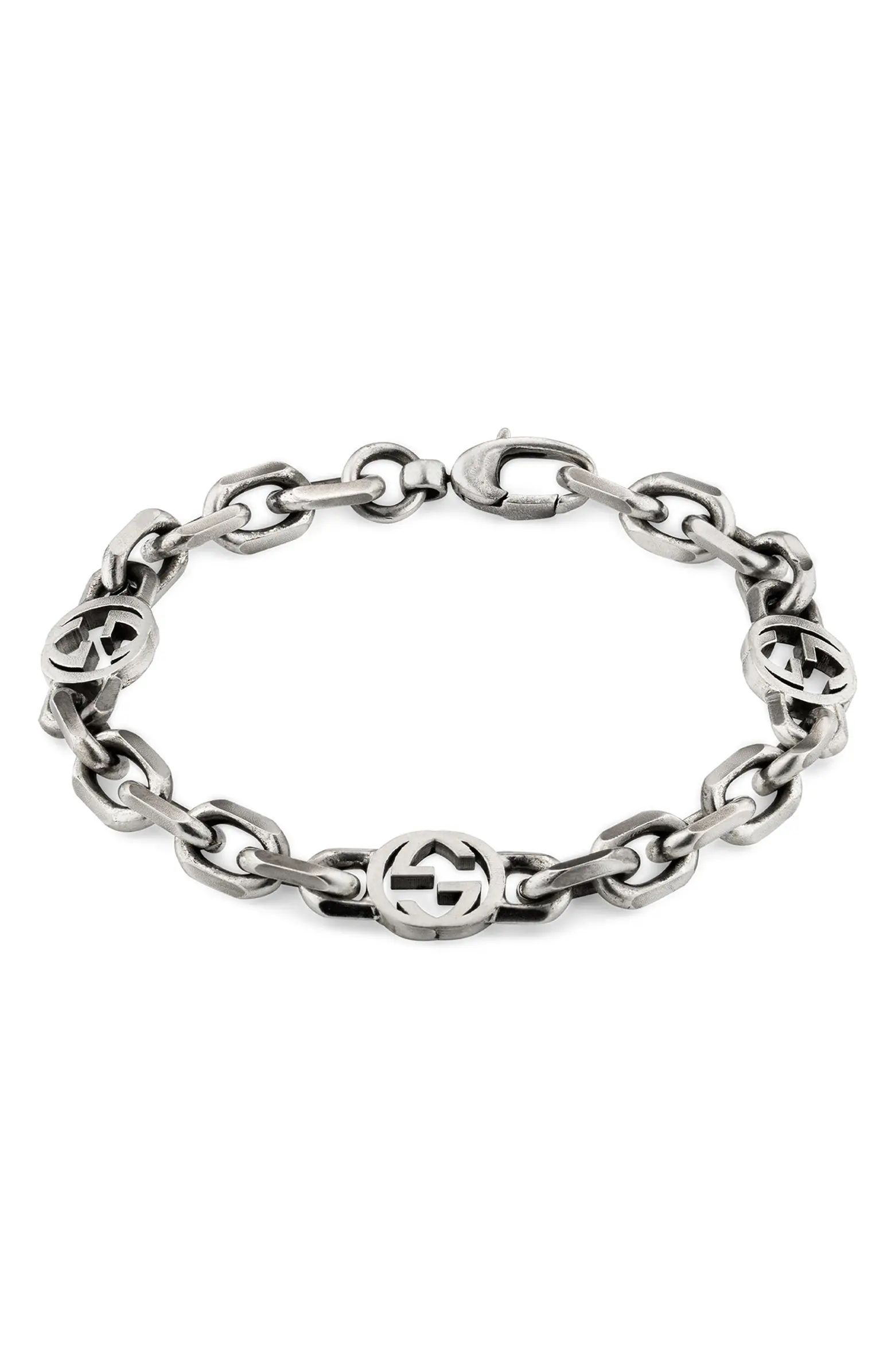 Gucci Interlocking G Silver Chain Bracelet | Nordstrom | Nordstrom