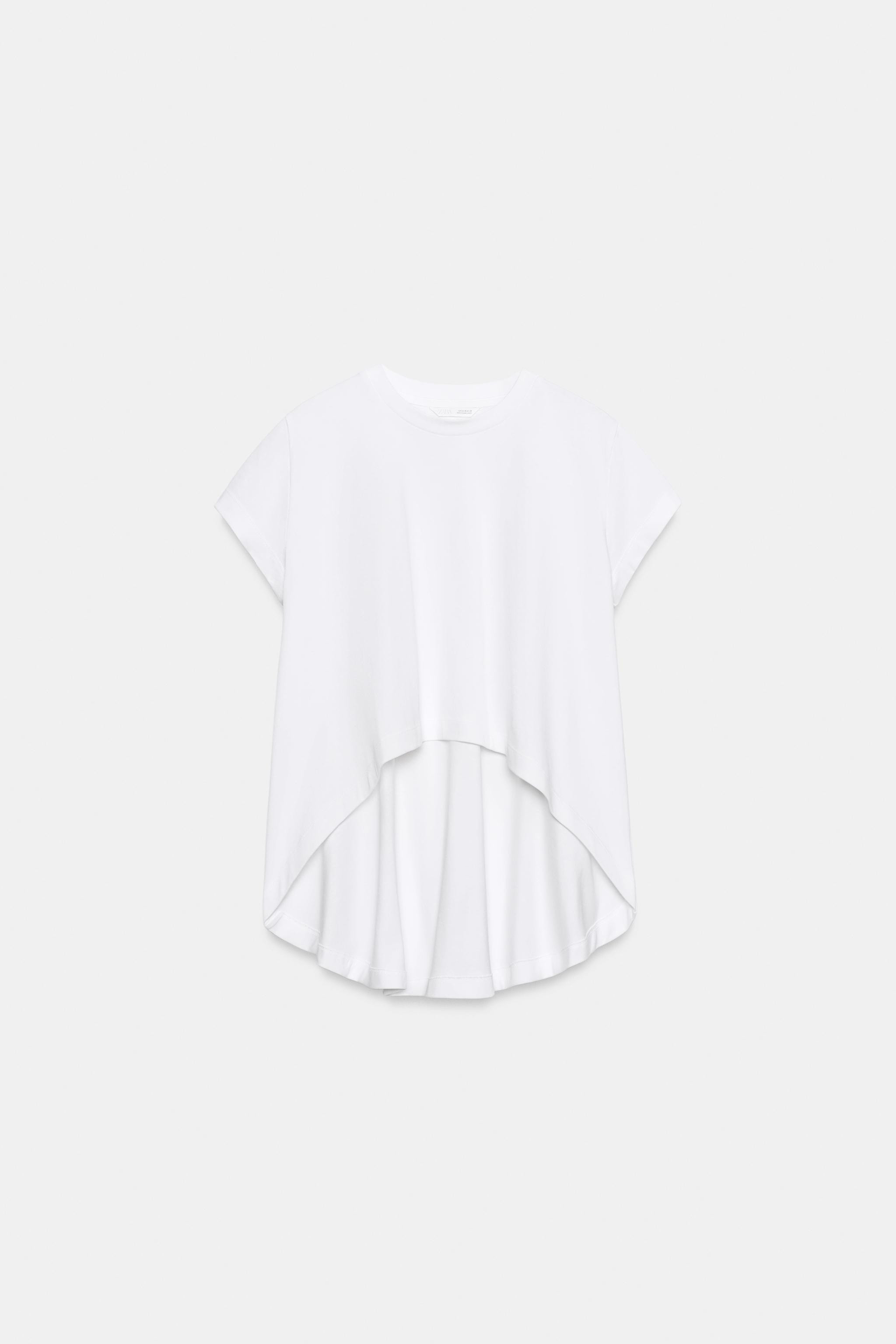 ASYMMETRIC COTTON T-SHIRT | Zara US