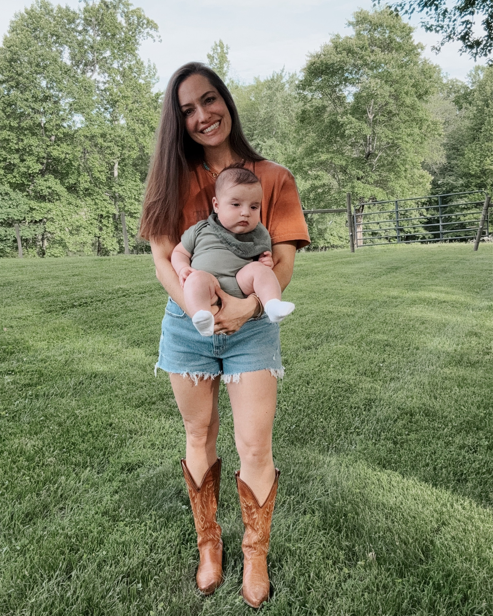 Cute graphic tee paired w/ cowboy boots and trendy jewelry!🤗

Summer outfit | country concert | jean shorts | cowboy boots | graphic tee T-shirt | mom approved | Amazon | Abercrombie 

#LTKSeasonal