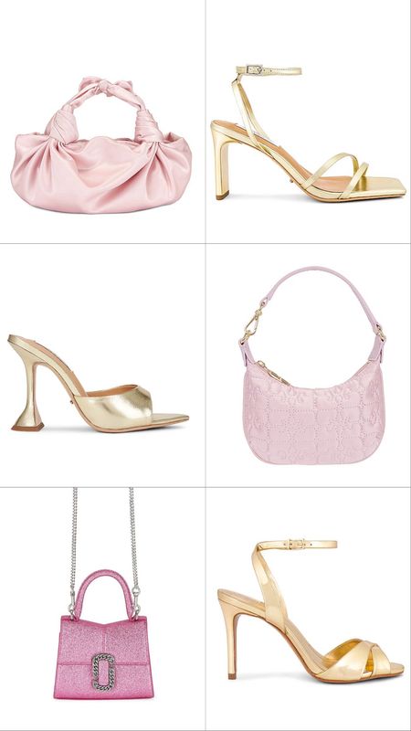 pink purse, gold shoes, gold heels, pink handbags, easter, spring, resort wear, date night, revolve, girly accessories  

#LTKshoecrush #LTKwedding #LTKitbag