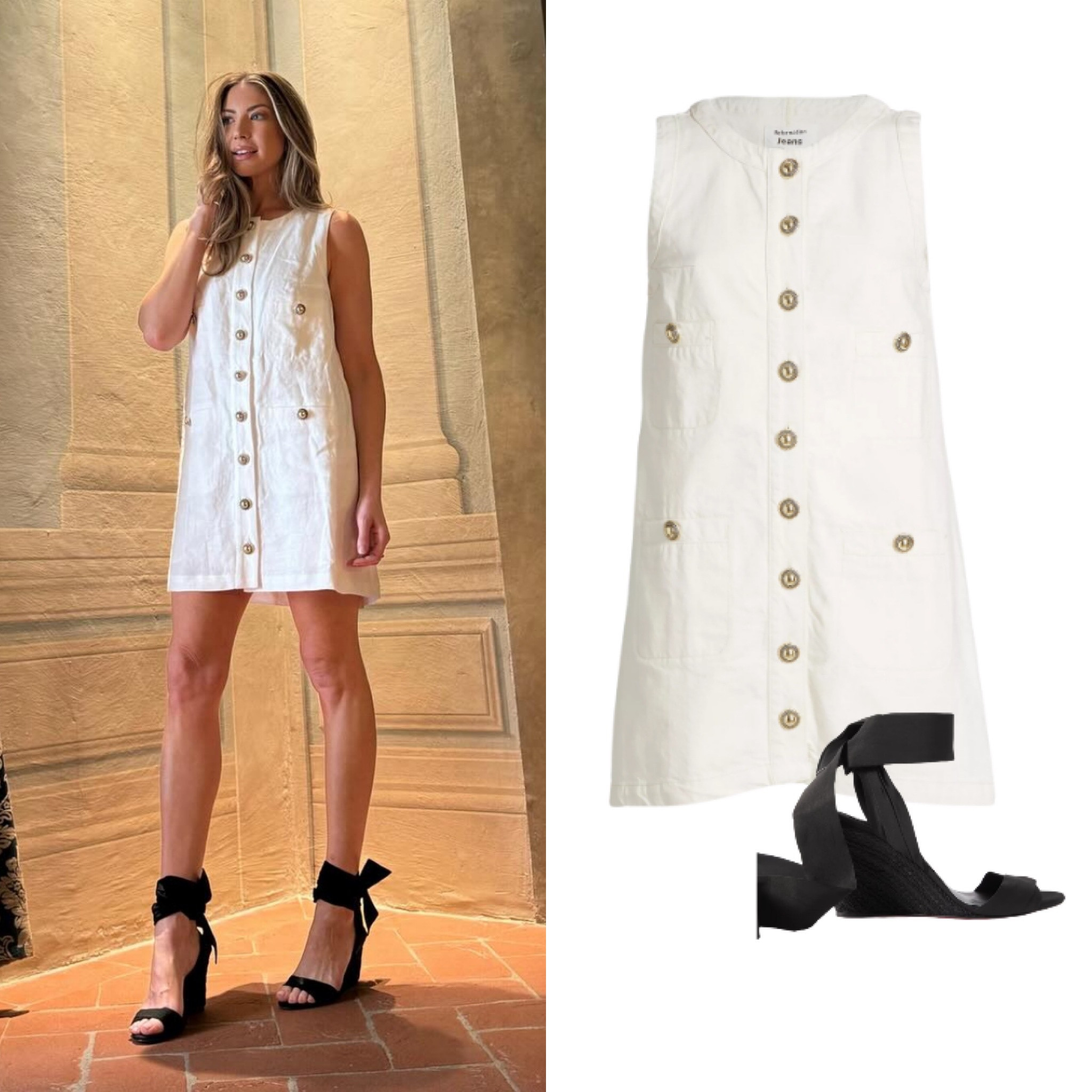 Stassi Schroeder’s White Shift Dress 📸= @stassischroeder 